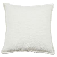 Crosby St. White Soft Textured Boucle Throw Pillow, 18"