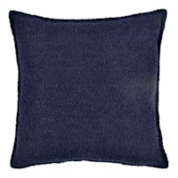 Crosby St. Navy Blue Soft Textured Boucle Throw Pillow, 18"