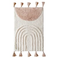 Sage Serenity Beige Arches High-Low Bath Rug, 17x24