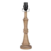 Rustic Natural Spindle Small Lamp Base, 15"