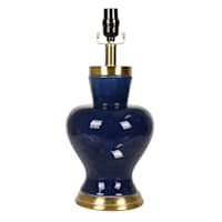 Providence Navy with Gold Detail Ceramic Urn Medium Table Lamp Base, 17"
