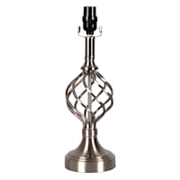 Silver Metal Spiral Small Lamp Base, 16"