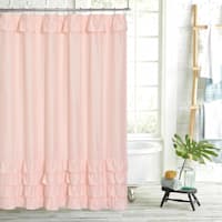 Tiny Dreamers Treats & Tiaras Pink Ruffle Shower Curtain, 72"