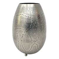 Found & Fable Silver Punched Metal Uplight, 12"