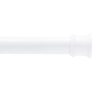 White C-Lock Shower Curtain Rod, 36-63"