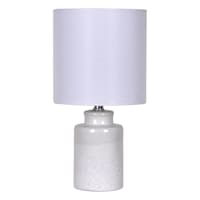Honeybloom Two-Toned Ceramic Textured Mini Table Lamp with Shade, 12.5"