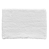 White Shag Bath Rug, 16x24