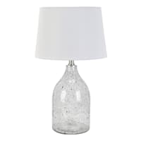 Honeybloom Seeded Glass Jug Medium Table Lamp with Shade, 22.5"
