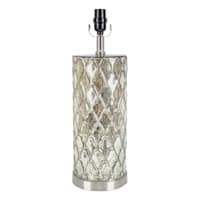 Providence Mercury Glass Quatrefoil Medium Table Lamp Base, 19"