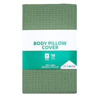 Green Waffle Body Pillow Cover, 20x54