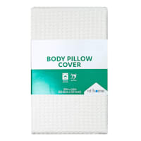 White Waffle Body Pillow Cover, 20x54