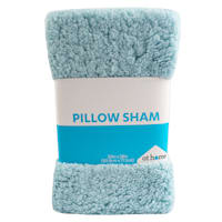 Blue Sherpa Pillow Sham, 20x28