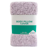 Lilac Sherpa Body Pillow Cover, 20x54