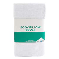 White Plush Body Pillow Cover, 20x54