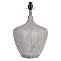 Ty Pennington Light Grey Textured Medium Table Lamp Base, 12.5"