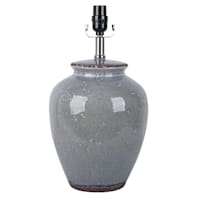 Honeybloom Blue Crackle Ceramic Small Lamp Base, 16.5"