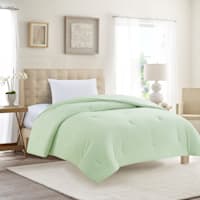 Aqua Microfiber Comforter, Twin/Twin XL