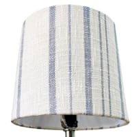 Honeybloom Blue & White Striped Textured Small Table Lamp Shade, 9x11x9