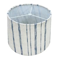 Honeybloom Blue & White Striped Textured Medium Table Lamp Shade, 12x14x10