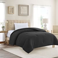 Black Microfiber Comforter, Twin/Twin XL