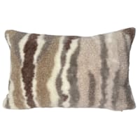 Multi-Textured Marble Faux Fur Throw Pillow, 14x20