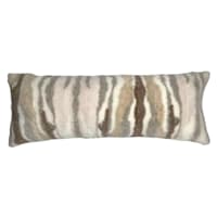 Multi-Textured Marble Faux Fur Throw Pillow, 14x36
