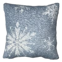 Honeybloom Snowflake Print Woven Throw Pillow, 18"