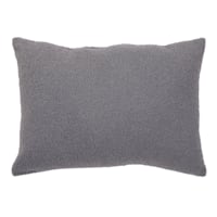 Honeybloom Dark Grey Teddy Boucle Throw Pillow, 14x20