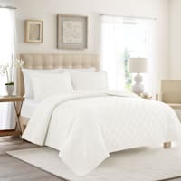 Crosby St. 3-Piece White Washed Microfiber Quilt Set, King