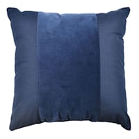 Crosby St. Navy Cotton Slub & Velvet Throw Pillow, 24"