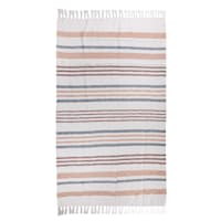 Honeybloom Striped Textured Woven Oversized Throw Blanket, 60x80