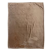Honeybloom Solid Brown Micro Plush Throw Blanket, 50x60