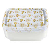 20-Piece Bee Print Rectangle Food Storage Set