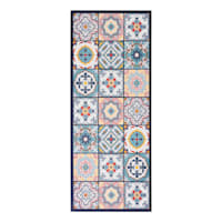 Multicolor Tiles Vinyl Runner, 2x5
