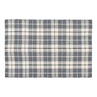 Honeybloom Blue Plaid Layering Accent Rug, 24x36