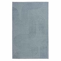 Mist Blue Tufted Accent Rug, 4x6