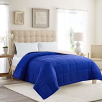 Oh Joy! Light Pink & Blue Reversible Brushed Microfiber Comforter, Full/Queen