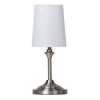 Silver Metal Mini Lamp with Shade, 13"