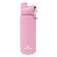 Hydraflow Pastel Pink Hybrid Vacuum Insulated Bottle with Dual Lid, 17oz