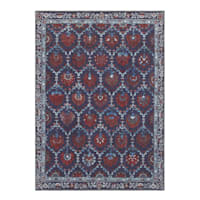 (D610) Providence Matrix Jacobean Floral Washable Area Rug, 5x7