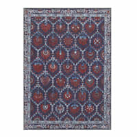 (D610) Providence Matrix Jacobean Floral Washable Area Rug, 8x10