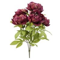 Burgundy Peony Floral Bush, 19x12