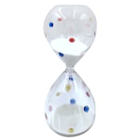Oh Joy! Clear Confetti Glass Hourglass, 3x8