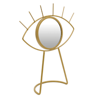 Sage Serenity Gold Eye Decorative Mirror, 10.5"