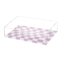 Purple Checkered Acrylic Tray, 7x5