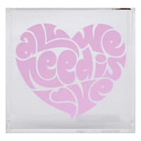 All We Need Is Love Block, 4"
