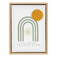 Sage Serenity Framed Your Vision Canvas Table Sign, 6x8