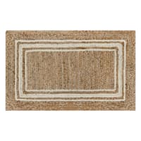 Natural & Ivory Braided Border Jute Accent Rug, 21x34
