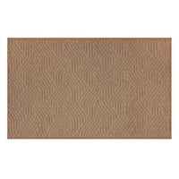 Brown Knitted Interlock Gel Back Washable Accent Rug, 21x34