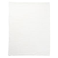 Honeybloom Ivory Channel Faux Fur Throw Blanket, 60x80
